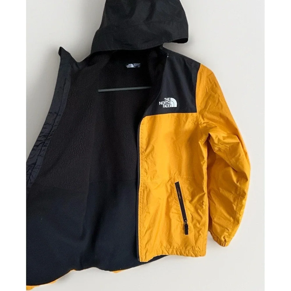 The North Face Jacket - Boys L (14/16) - Zip Black Yellow DryVent Fleece Lined